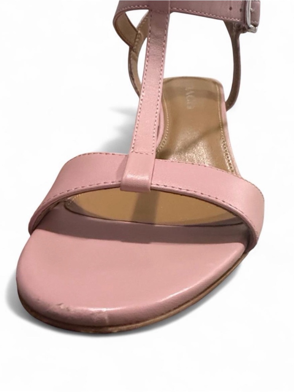 Coach Mauve T-Strap Kitten Heel Sandals - Picture 6 of 7